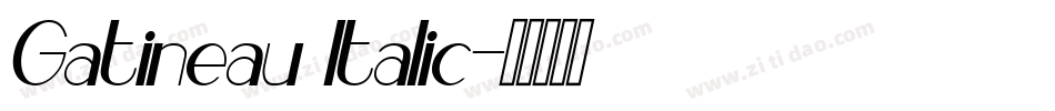 Gatineau Italic字体转换